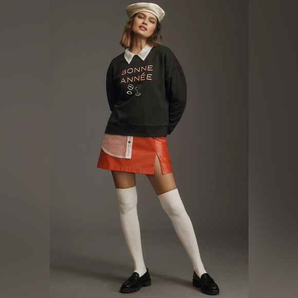 Phthalo Ruth ‘Bonne Année’ Varsity Crew Pullover - Picture 2 of 6